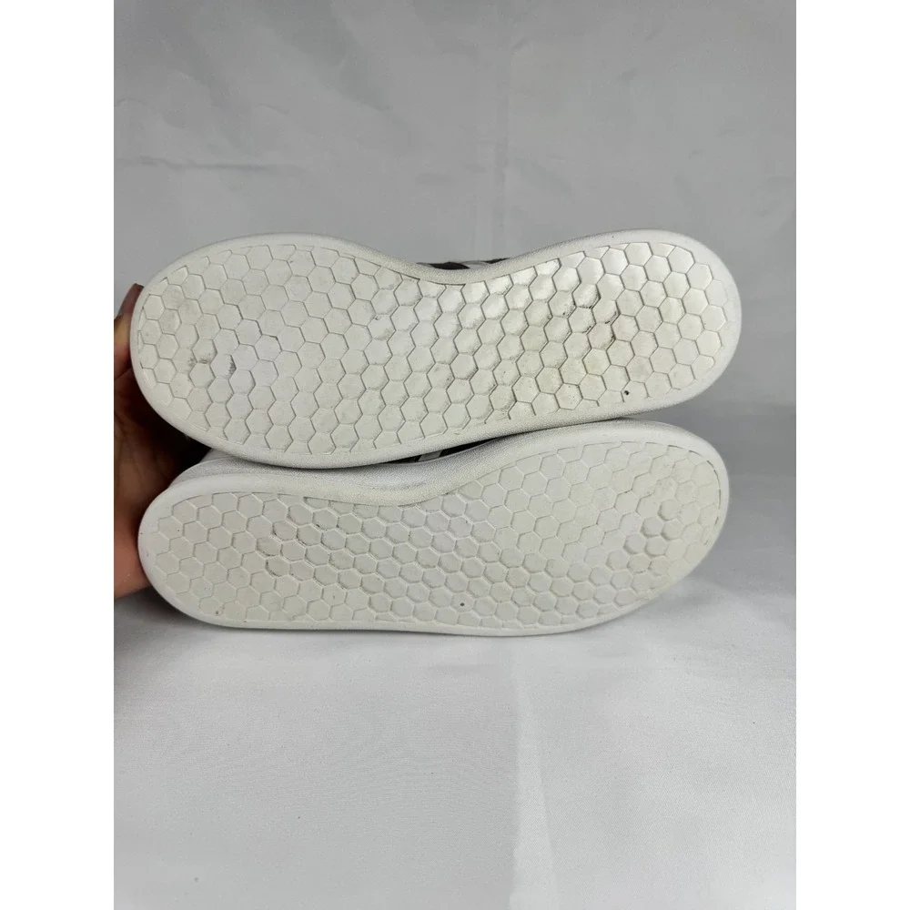 Adidas Grand Court EF0101 Kids 2.5 Sneakers Cloud White Leather Tennis Shoes